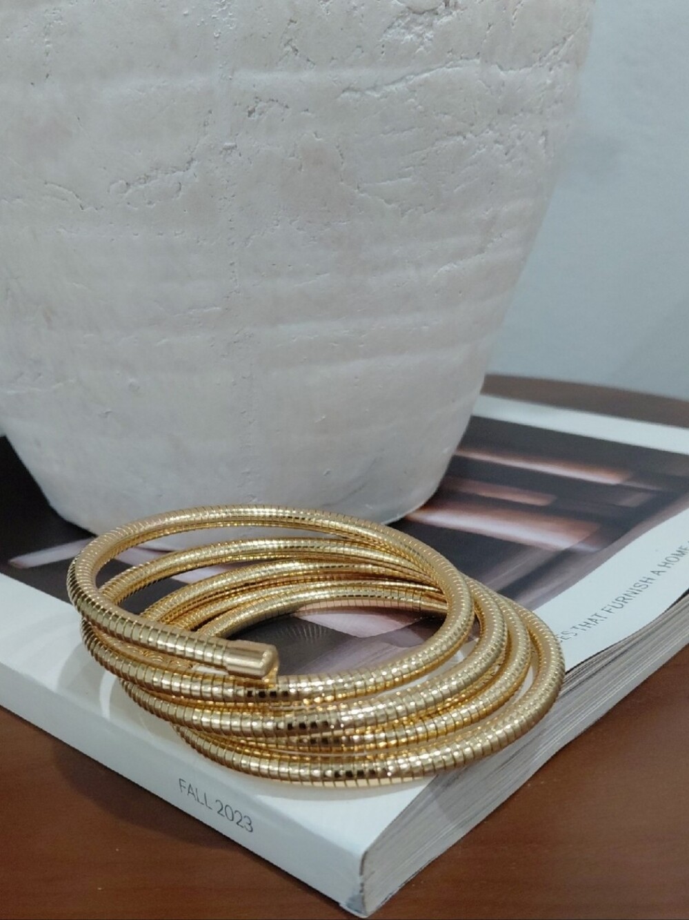 Stainless Steel Spiral Bracelet - Picture 2 of 3
